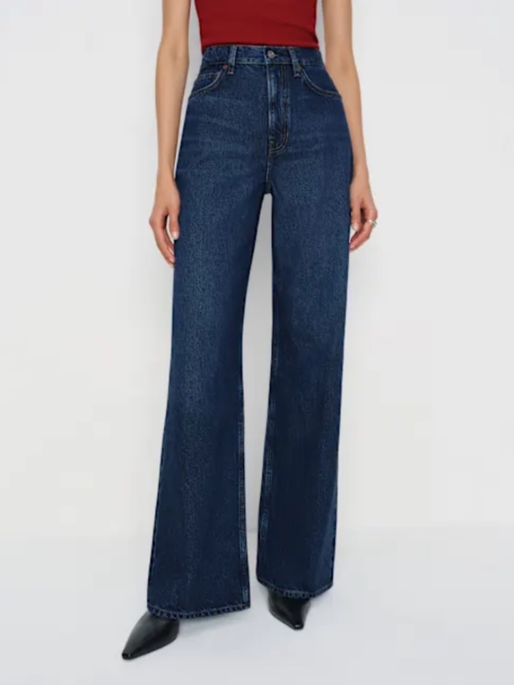 Reformation Cary High Rise Wide Leg Jeans